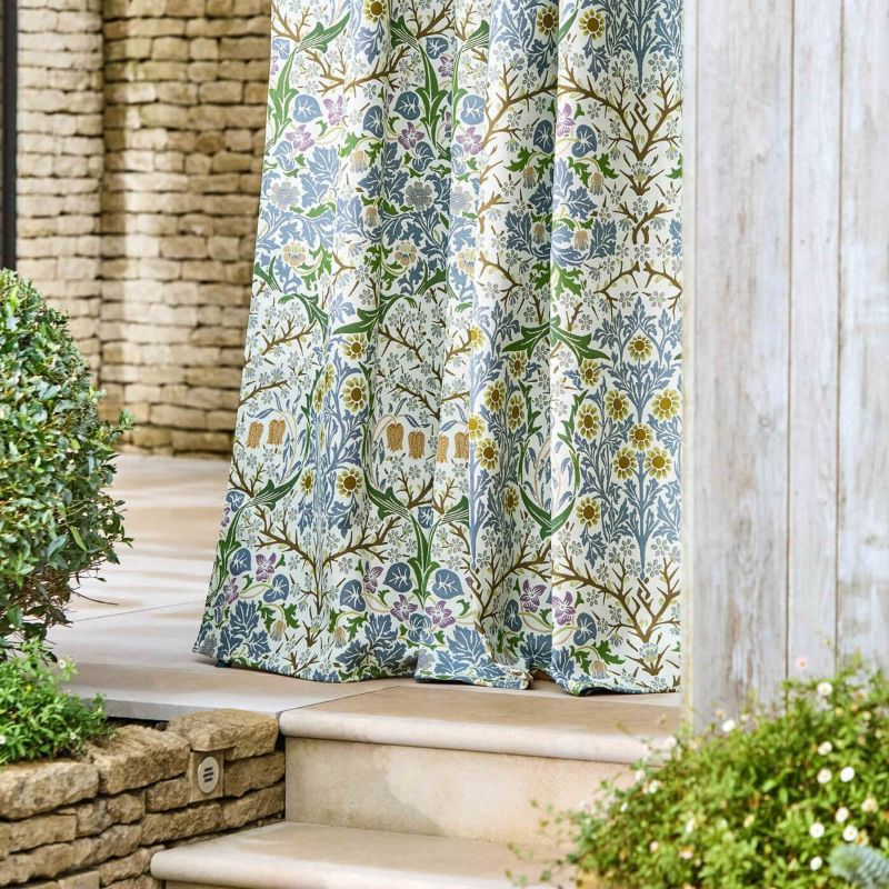 Blackthorn Weave Outdoor Fabric - Indigo - Morris & Co - 237556 - Premier Wallcovering