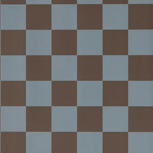 Blenets Check Wallpaper - Atlantic/Chocolate - Harlequin - HHHW113168 - Morris Wallpaper