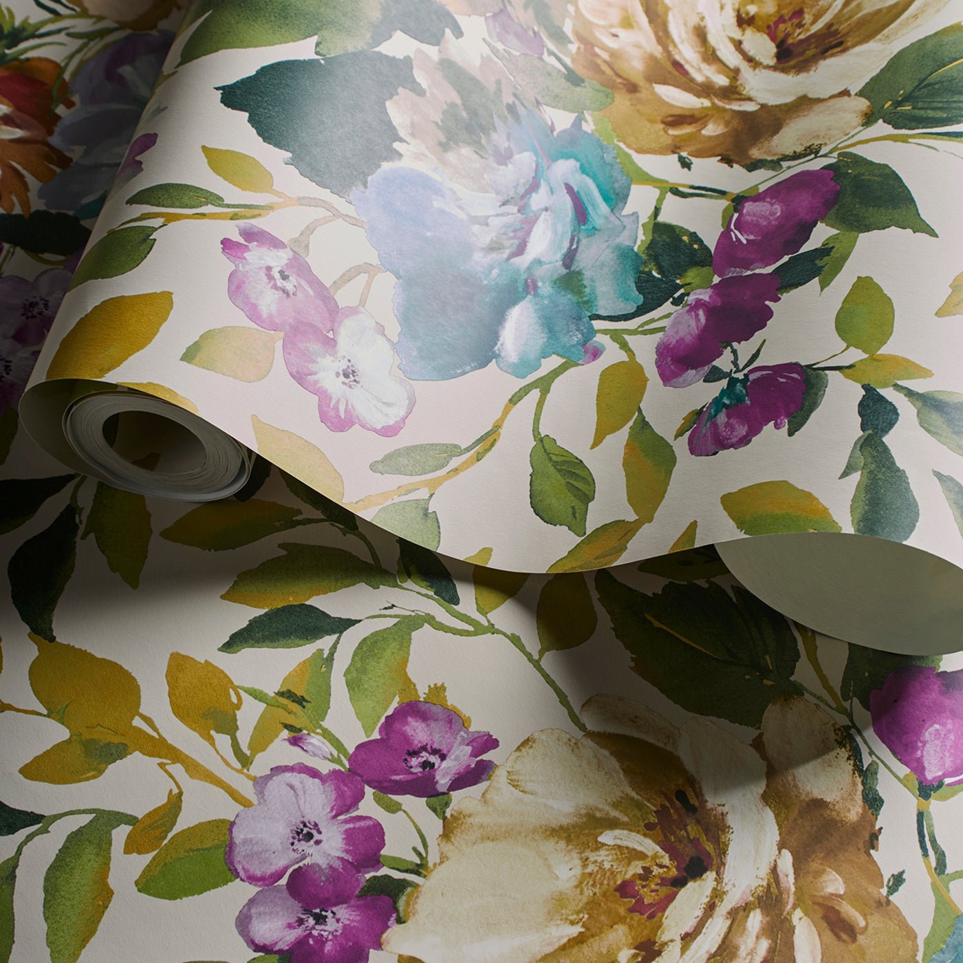 Bloom Wallpaper - Amethyst - Clarke & Clarke - W0139/01 - Morris Wallpaper