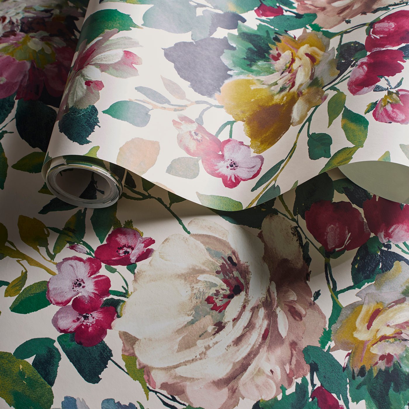 Bloom Wallpaper - Fuchsia - Clarke & Clarke - W0139/03 - Morris Wallpaper