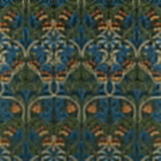 Bluebell Embroidery Fabric - Tump/Webbs Blue - Morris & Co - 237292 - Premier Wallcovering