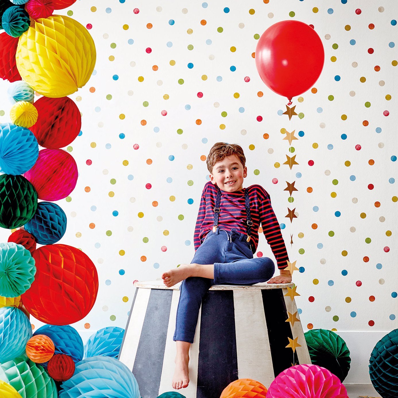 Bon Bon Wallpaper - Gilver/Duck Egg/Denim - Harlequin - HLTF112638 - Morris Wallpaper
