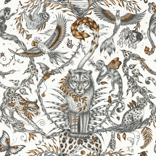 Bosque Dreams Wallpaper - Bronze - Clarke & Clarke - W0213/01 - Morris Wallpaper