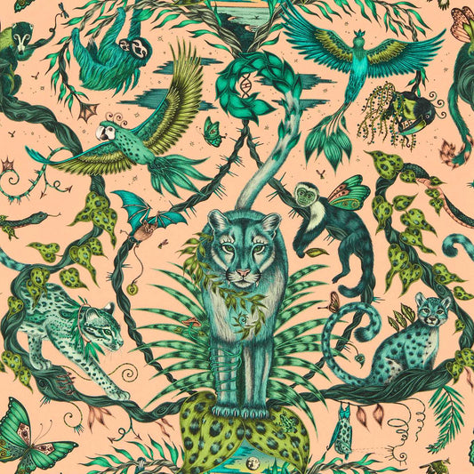 Bosque Dreams Wallpaper - Pink - Clarke & Clarke - W0213/04 - Morris Wallpaper