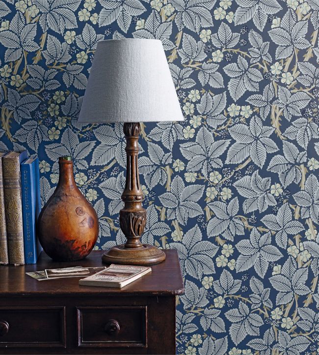 Bramble Wallpaper - Indigo - 214695 - Morris & Co