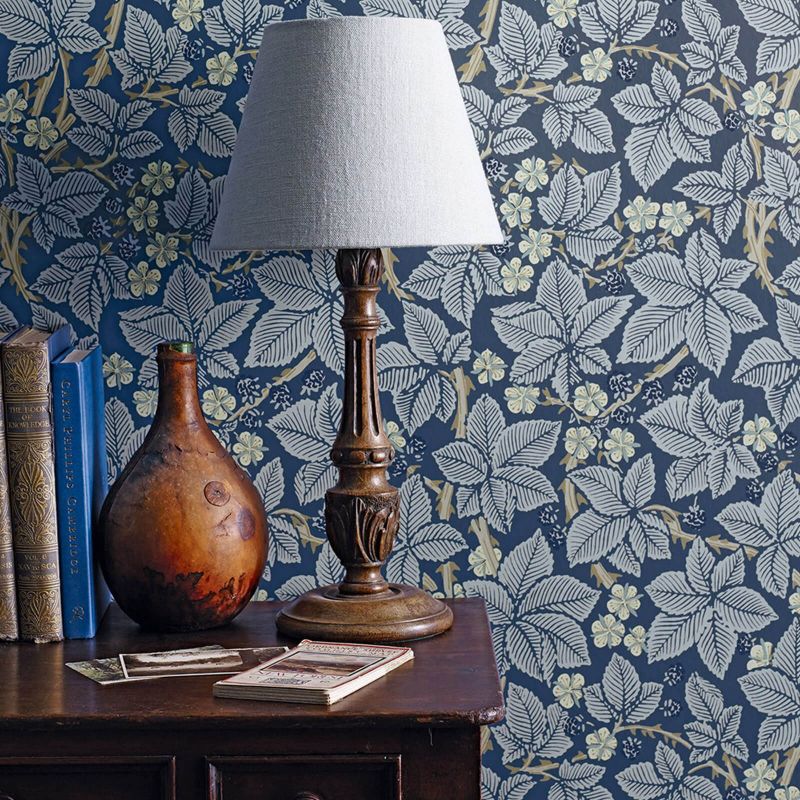 Bramble Wallpaper - Indigo - 214695 - Morris & Co
