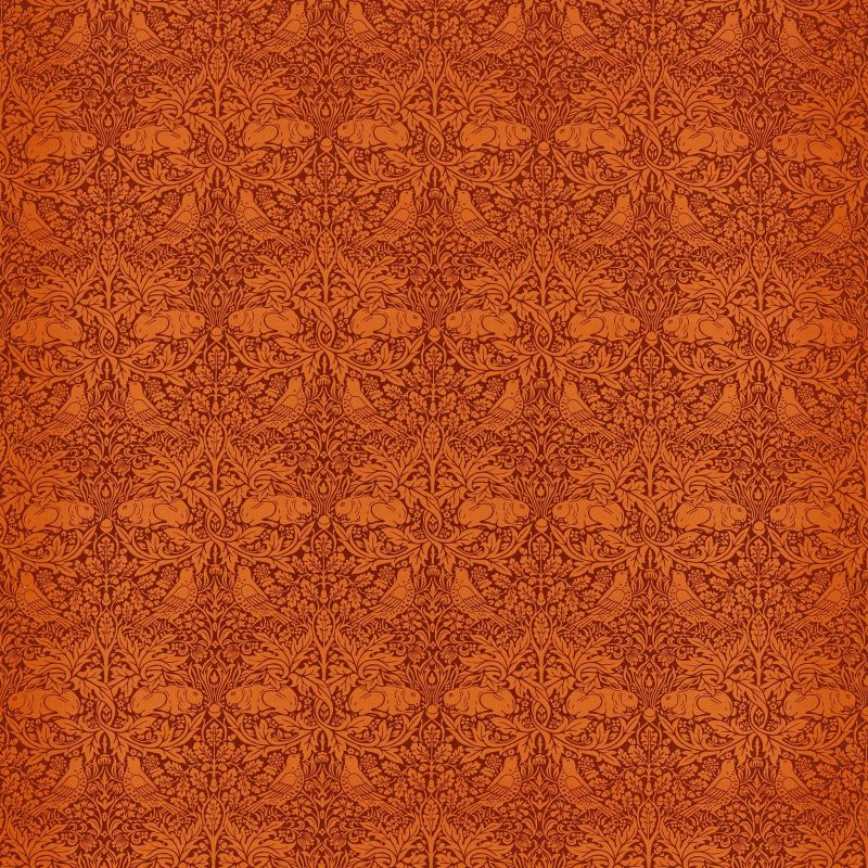 Brer Rabbit Fabric - Burnt Orange - Morris & Co - 226849 - Premier Wallcovering