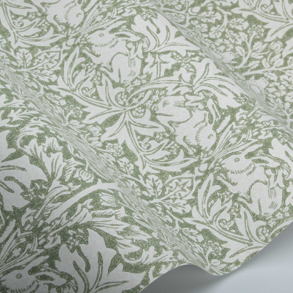 Brer Rabbit Morris Wallpaper - Leaf Green - 217389 - Morris & Co - Morris Wallpaper