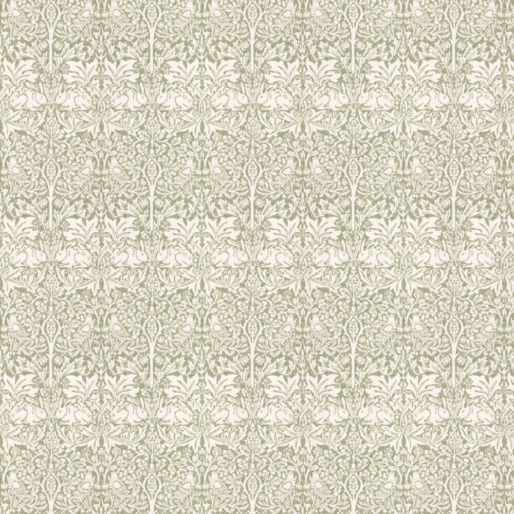Brer Rabbit Wallpaper - Leaf Green - 217389 - Morris Wallpaper WD