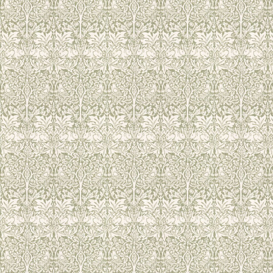 Brer Rabbit Wallpaper - Leaf Green - 217389 - Morris Wallpaper WD