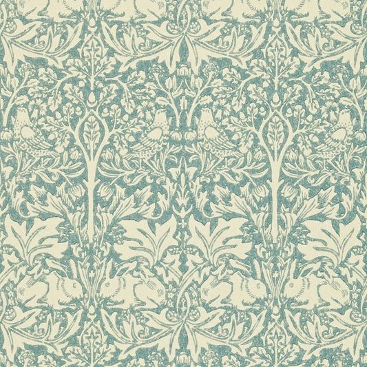 Brer Rabbit Wallpaper - Slate/Vellum - DMORBR103 - Morris & Co