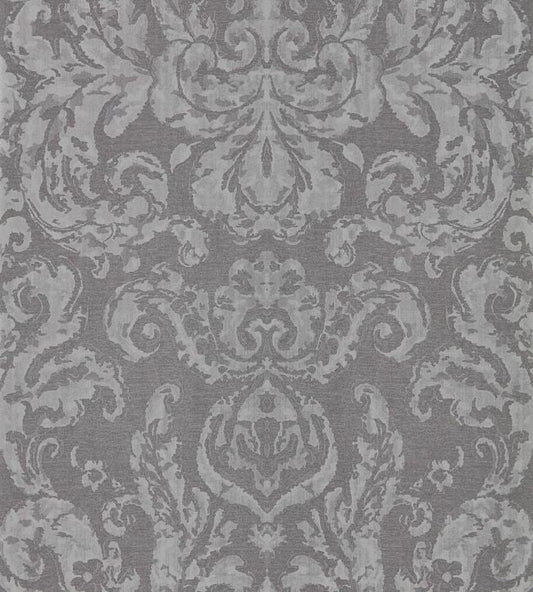 Brocatello Wallpaper - Logwood Grey - ZPAL312678 - Zoffany - Morris Wallpaper