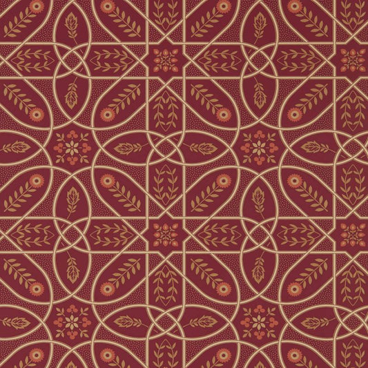 Brophy Trellis Wallpaper - Russet Gold - Morris & Co - 216701 - Morris Wallpaper