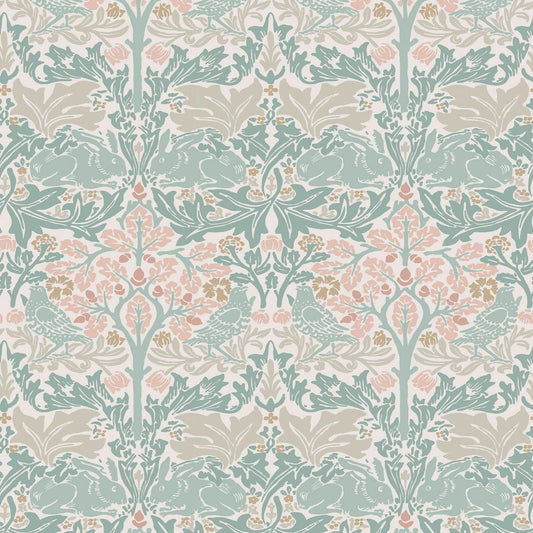 140499 - Brother Rabbit Wallpaper - Lullaby Blues - William Morris