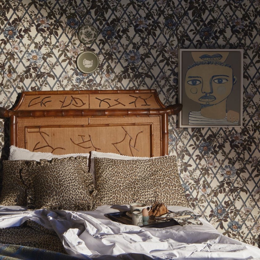 Bryher Rose Wallpaper - Lapis Blue - House of Hackney - 1-WA-BRR-DI-LAP-XXX - Morris Wallpaper