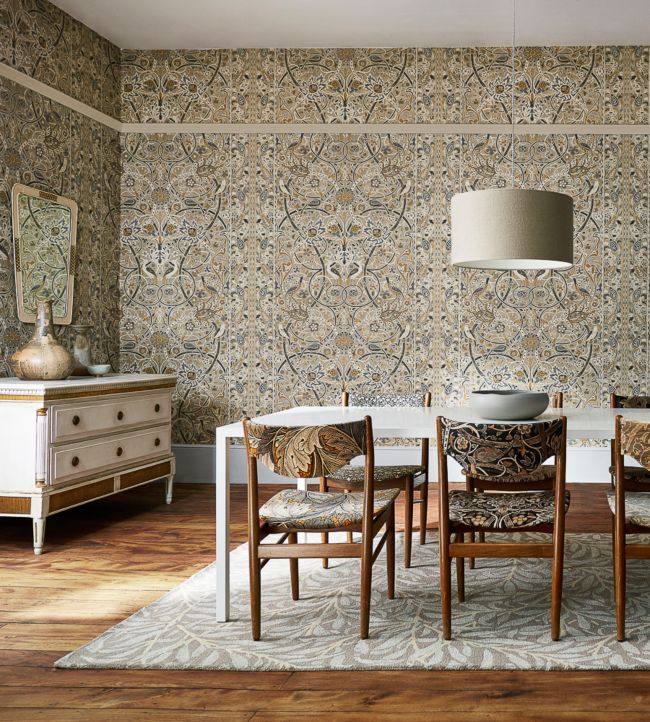 Bullerswood Wallpaper - Spice/Manilla - 216446 - Morris & Co