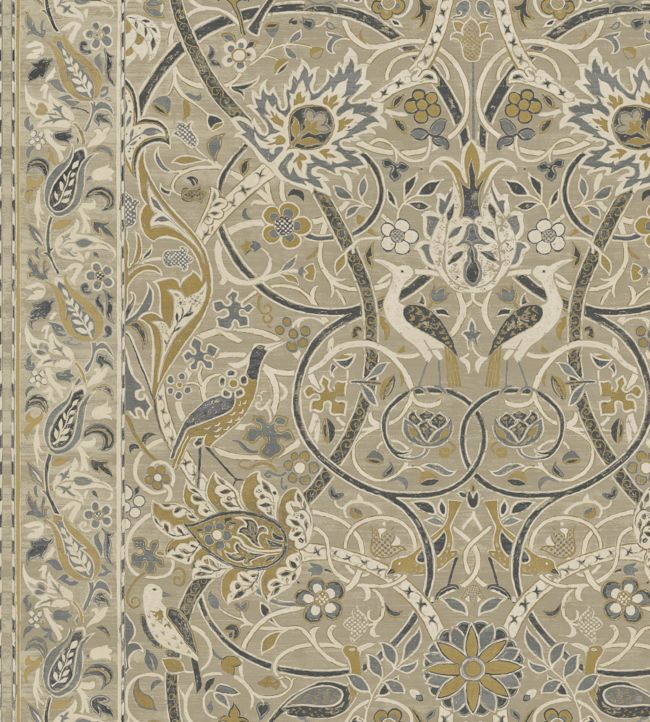 Bullerswood Wallpaper - Stone/Mustard - 216447 - Morris & Co