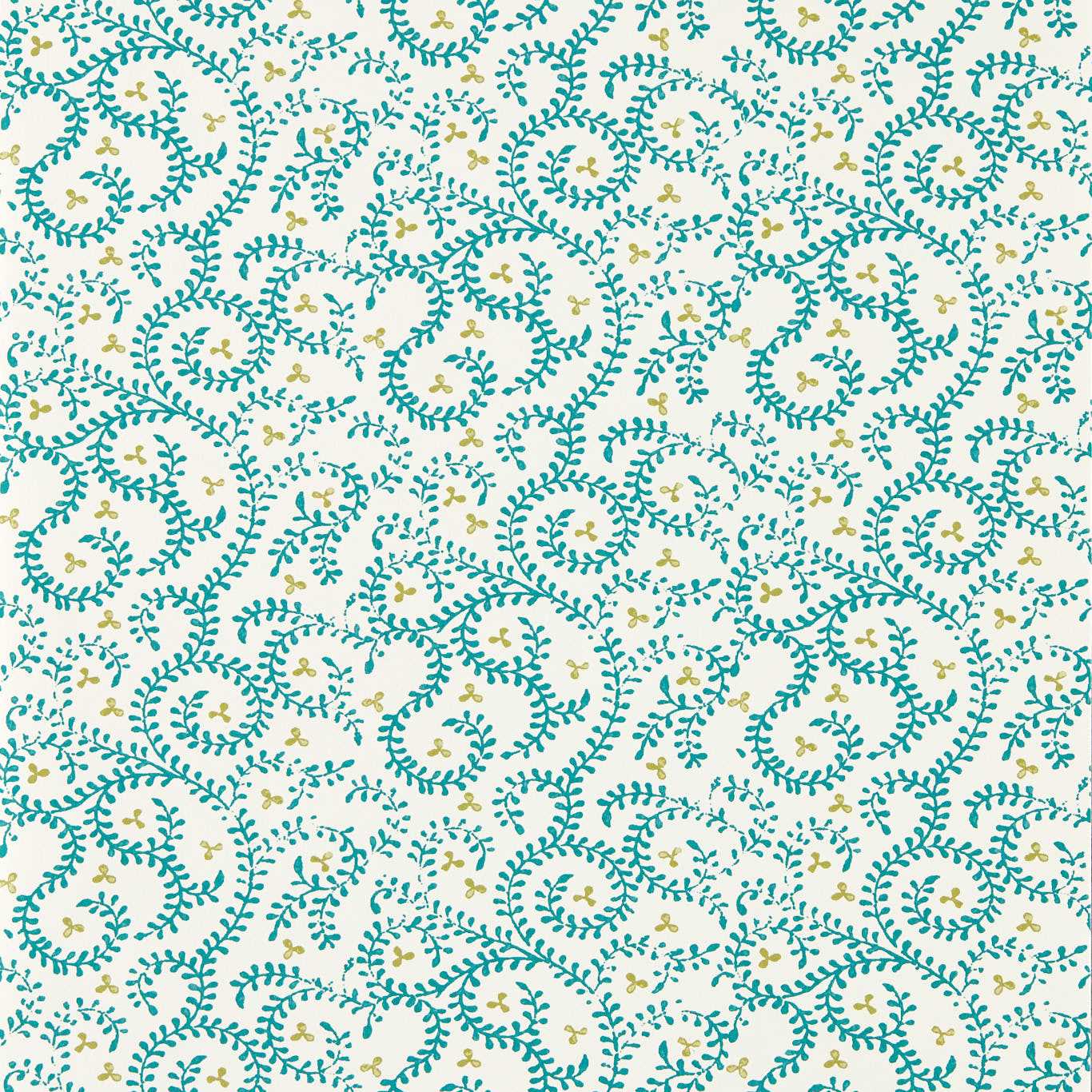 Buta Wallpaper - Teal - Clarke & Clarke - W0233/06 - Morris Wallpaper