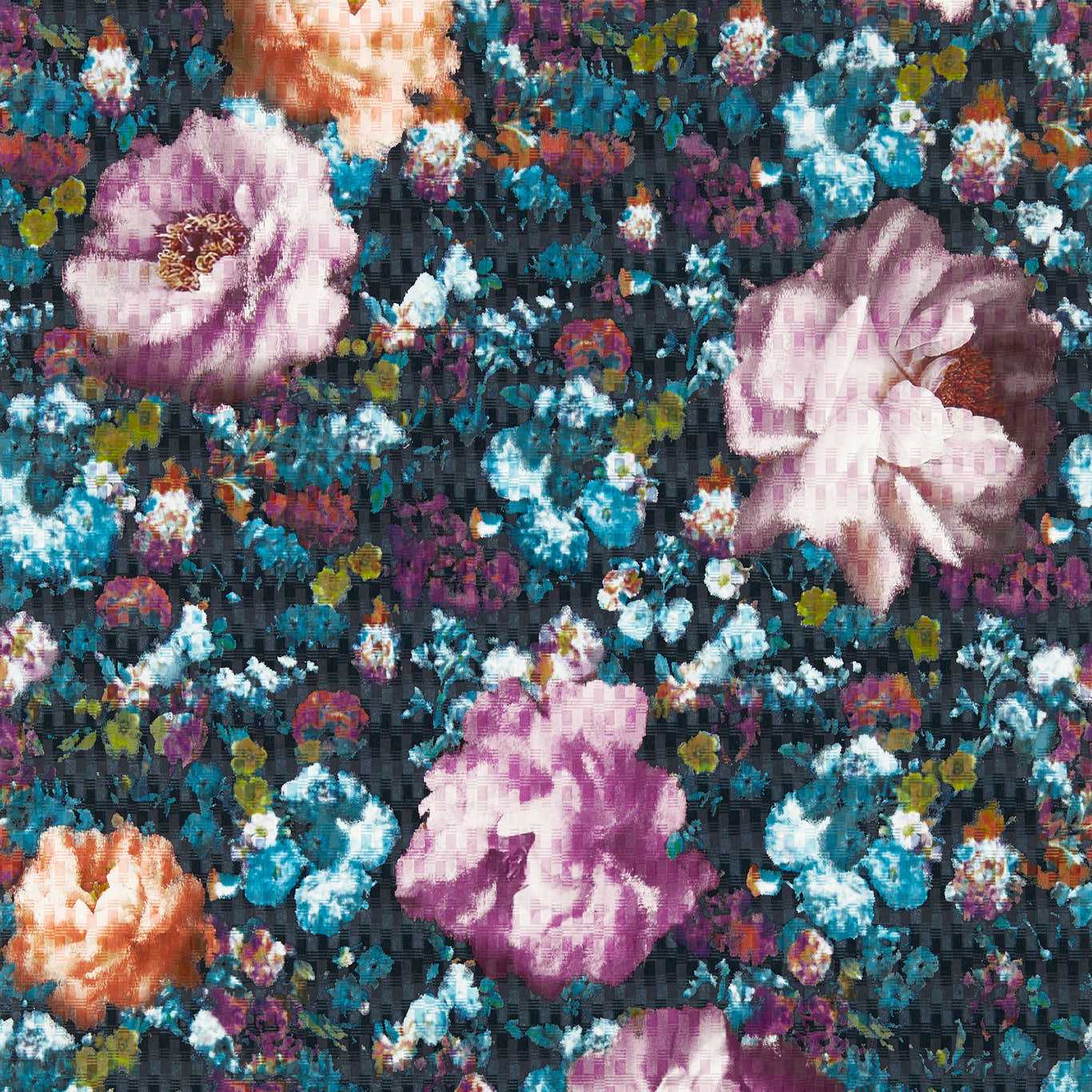 Camile Wallpaper - Midnight - Clarke & Clarke - W0148/01