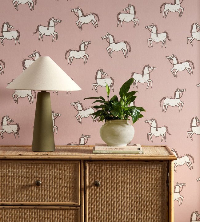 Canter Wallpaper - Blush - Scion - NSCW113254 - Morris Wallpaper