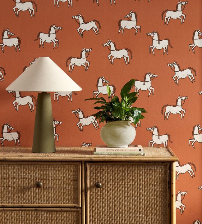 Canter Wallpaper - Brick - Scion - NSCW113253 - Morris Wallpaper