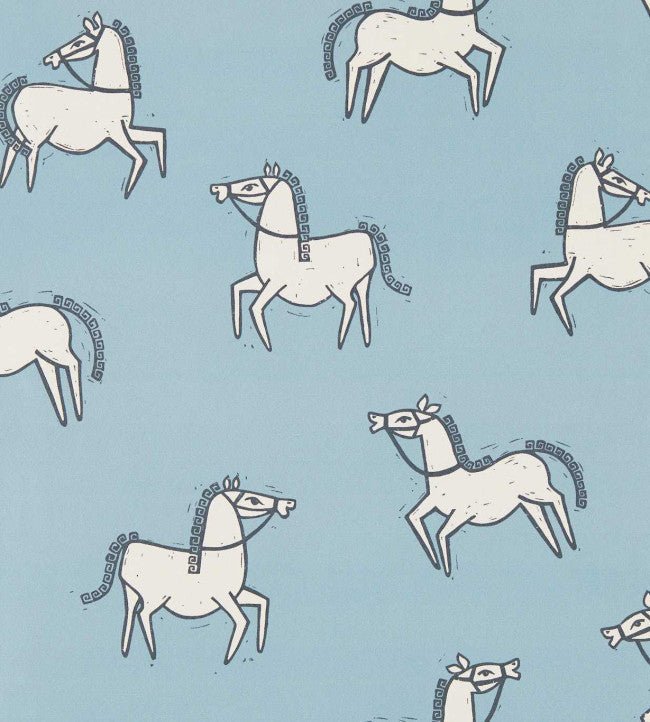 Canter Wallpaper - Denim - Scion - NSCW113252 - Morris Wallpaper