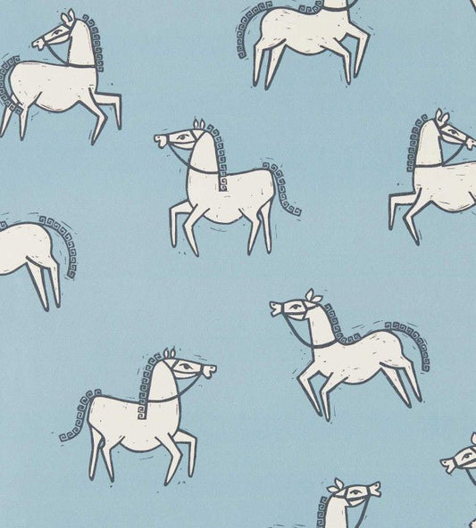 Canter Wallpaper - Denim - Scion - NSCW113252 - Morris Wallpaper