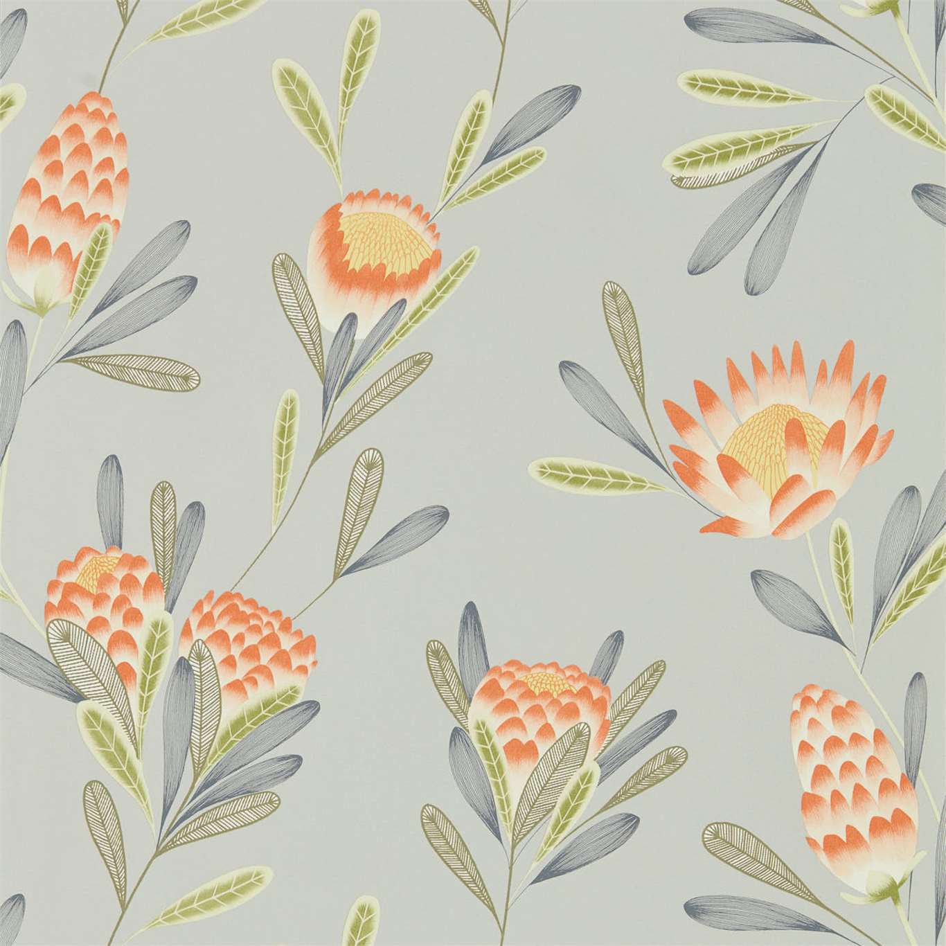 Cayo Wallpaper - Coral/Silver - Harlequin - HZAP111773 - Morris Wallpaper
