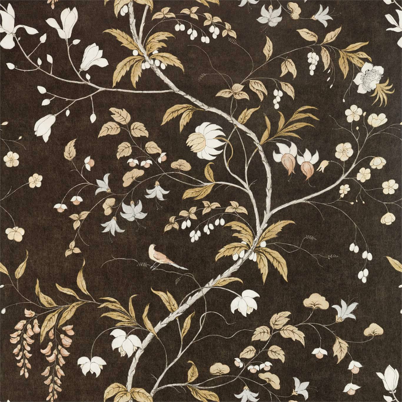 Chambalon Trail Wallpaper - Antique Gold/Vine Black - ZDAR312850 - Zoffany - Morris Wallpaper