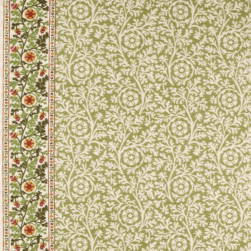 Chamomile Embroidery Fabric - Forest - Morris & Co - 237655 - Morris Wallpaper