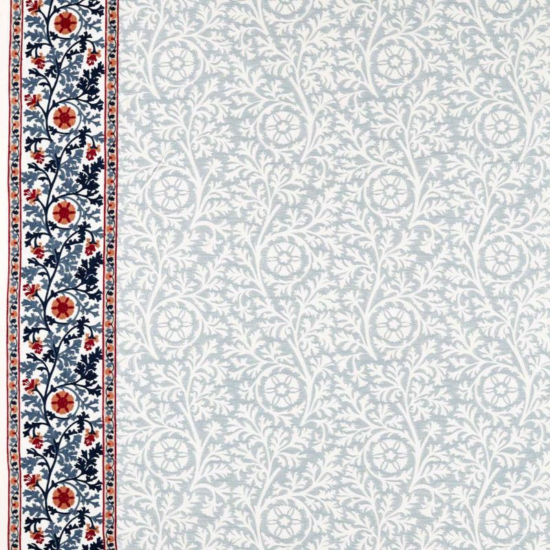 Chamomile Embroidery Fabric - Woad - Morris & Co - 237657 - Morris Wallpaper