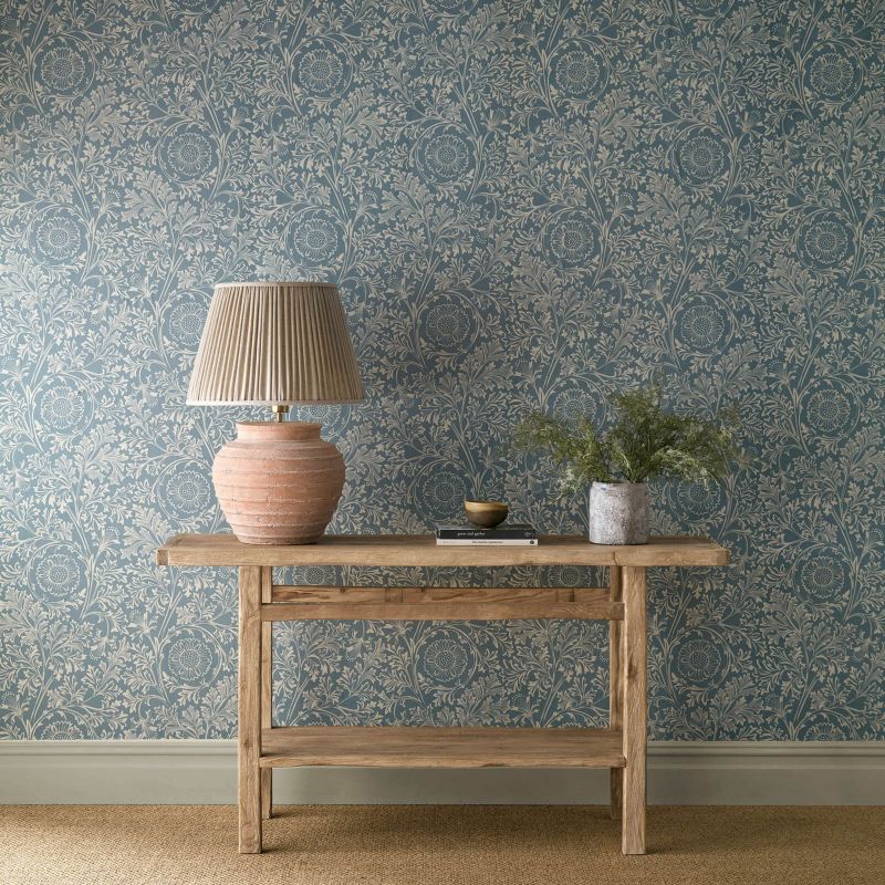 Chamomile Wallpaper - China Blue - Morris & Co - 217588 - Morris Wallpaper