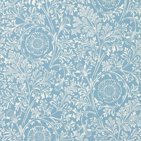 Chamomile Wallpaper - China Blue - Morris & Co - 217588 - Morris Wallpaper