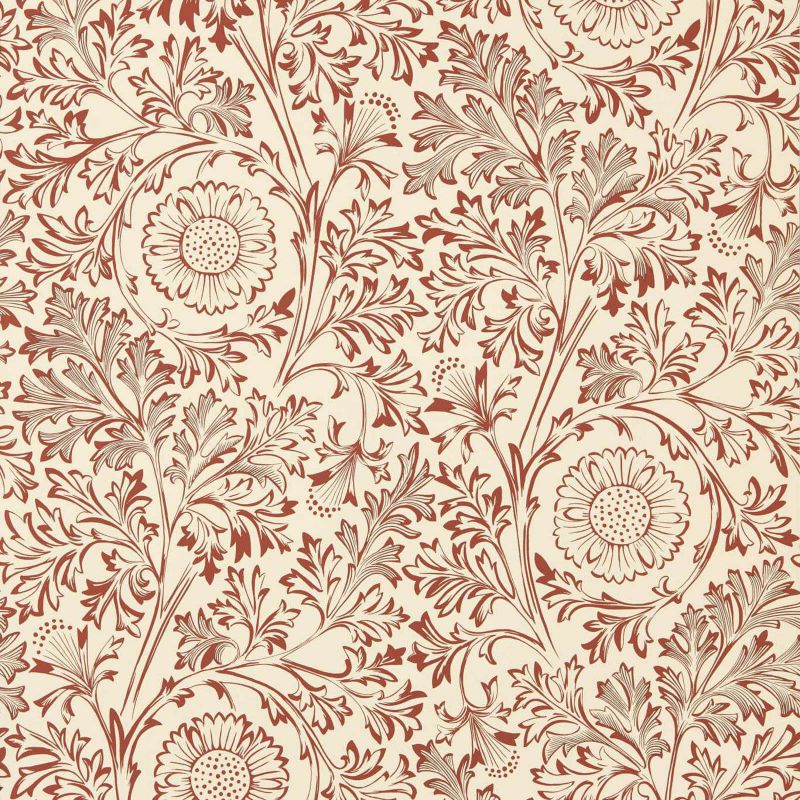 Chamomile Wallpaper - Flax/Madder - Morris & Co - 217587 - Morris Wallpaper
