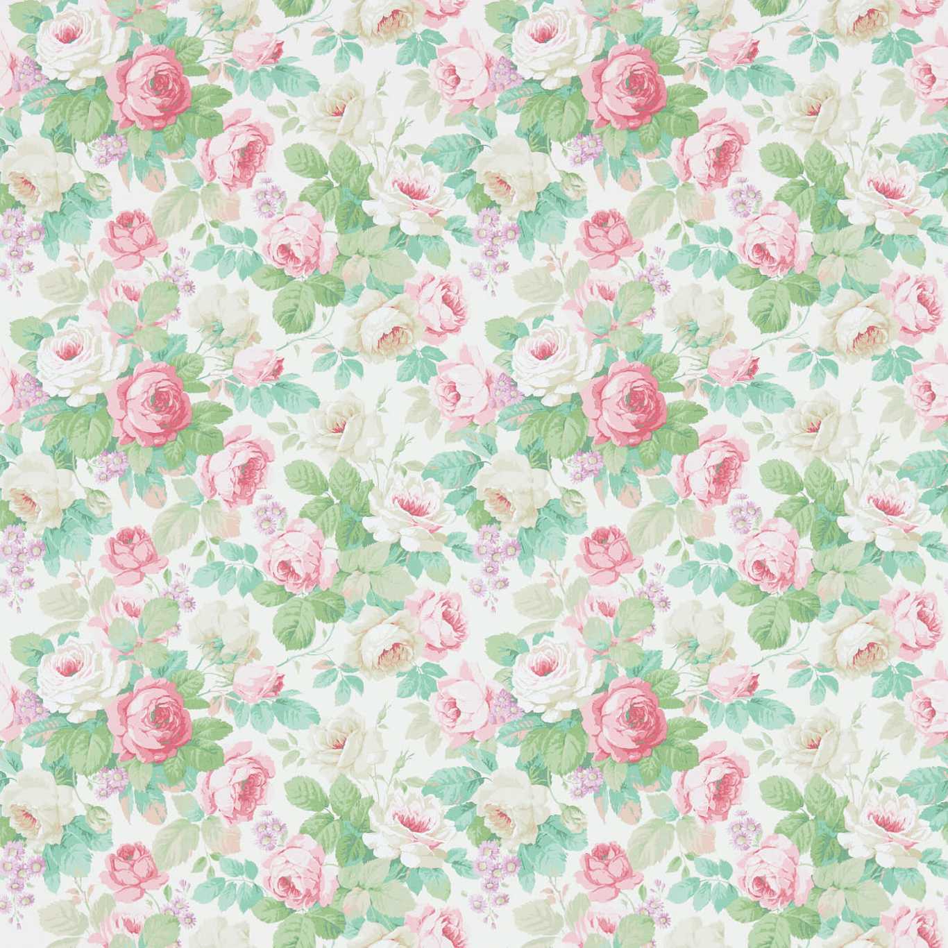 Chelsea Wallpaper - Pink/Celadon - DVIN214604 - Sanderson - One Sixty - Morris Wallpaper