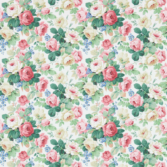 Chelsea Wallpaper - White/Pink - DVIN214606 - Sanderson - One Sixty - Morris Wallpaper