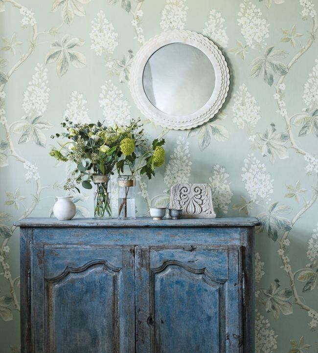 Chestnut Tree Wallpaper - Lemon/Lettuce - DWOW215707 - Sanderson - Morris Wallpaper