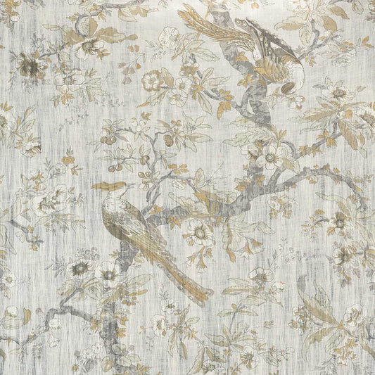 Chintz Lustre Wallpaper - Quartz Grey - ZCOT313013 - Zoffany - Premier Wallcovering