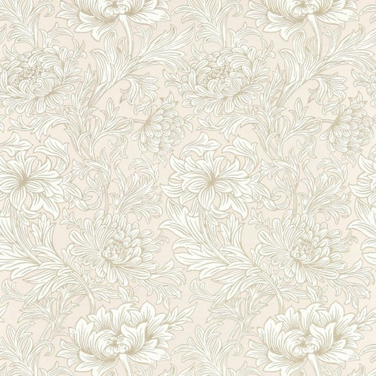 Chrysanthemum Toile Wallpaper - Cochineal Pink - Morris & Co - 217070 - Morris Wallpaper