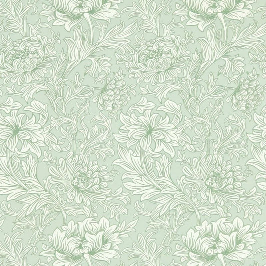 Chrysanthemum Toile Wallpaper - Willow - Morris & Co - 217069 - Morris Wallpaper