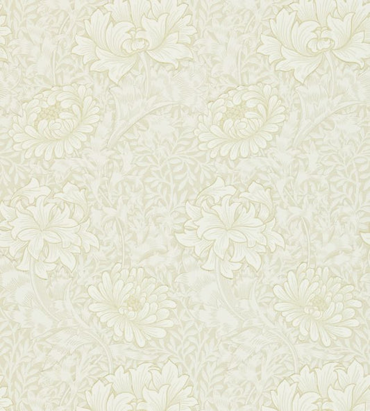 Chrysanthemum Wallpaper - Chalk - DARW212546 - Morris & Co - Morris Wallpaper