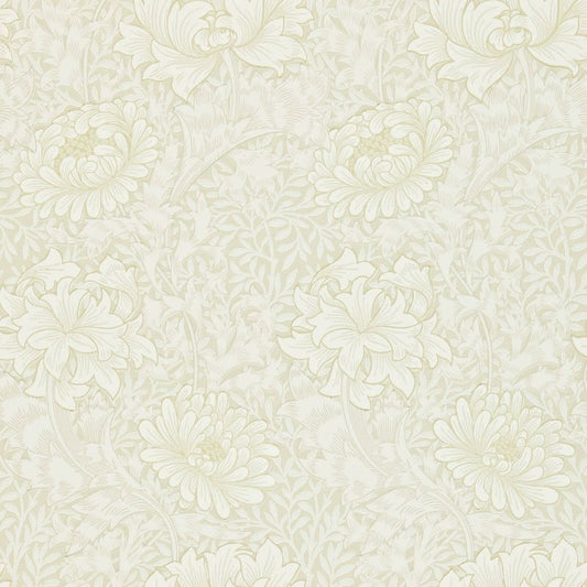 Chrysanthemum Wallpaper - Chalk - Morris & Co - 216457 - Morris Wallpaper