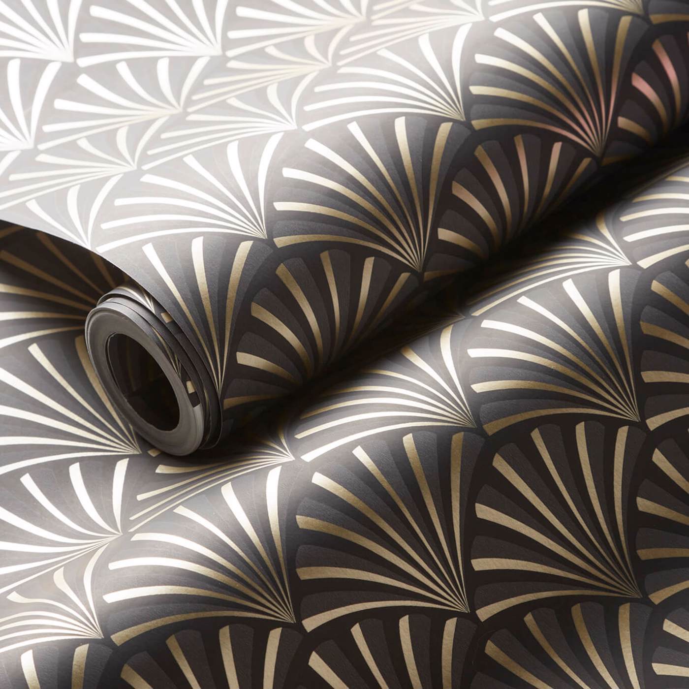 Chrysler Wallpaper - Noir - Clarke & Clarke - W0164/01 - Morris Wallpaper