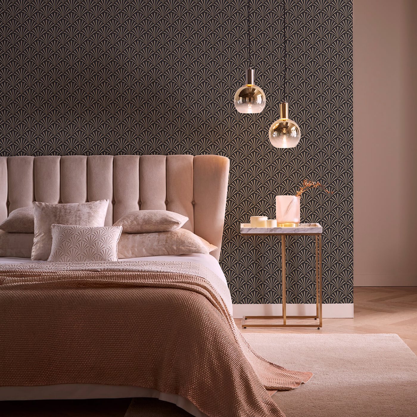 Chrysler Wallpaper - Noir - Clarke & Clarke - W0164/01 - Morris Wallpaper