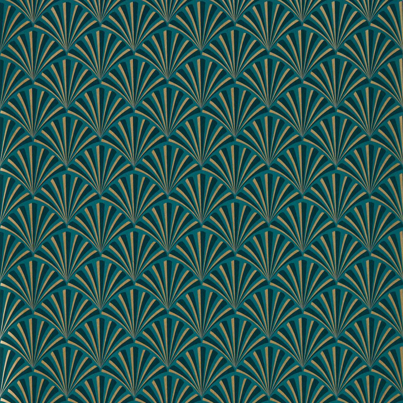 Chrysler Wallpaper - Teal - Clarke & Clarke - W0164/04 - Morris Wallpaper