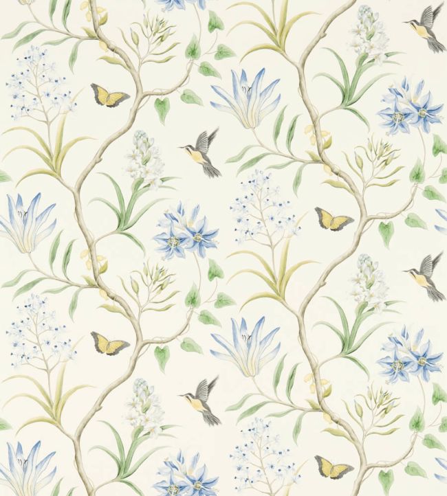 Clementine Wallpaper - Delft Blue - DVOY213389 - Sanderson - Morris Wallpaper