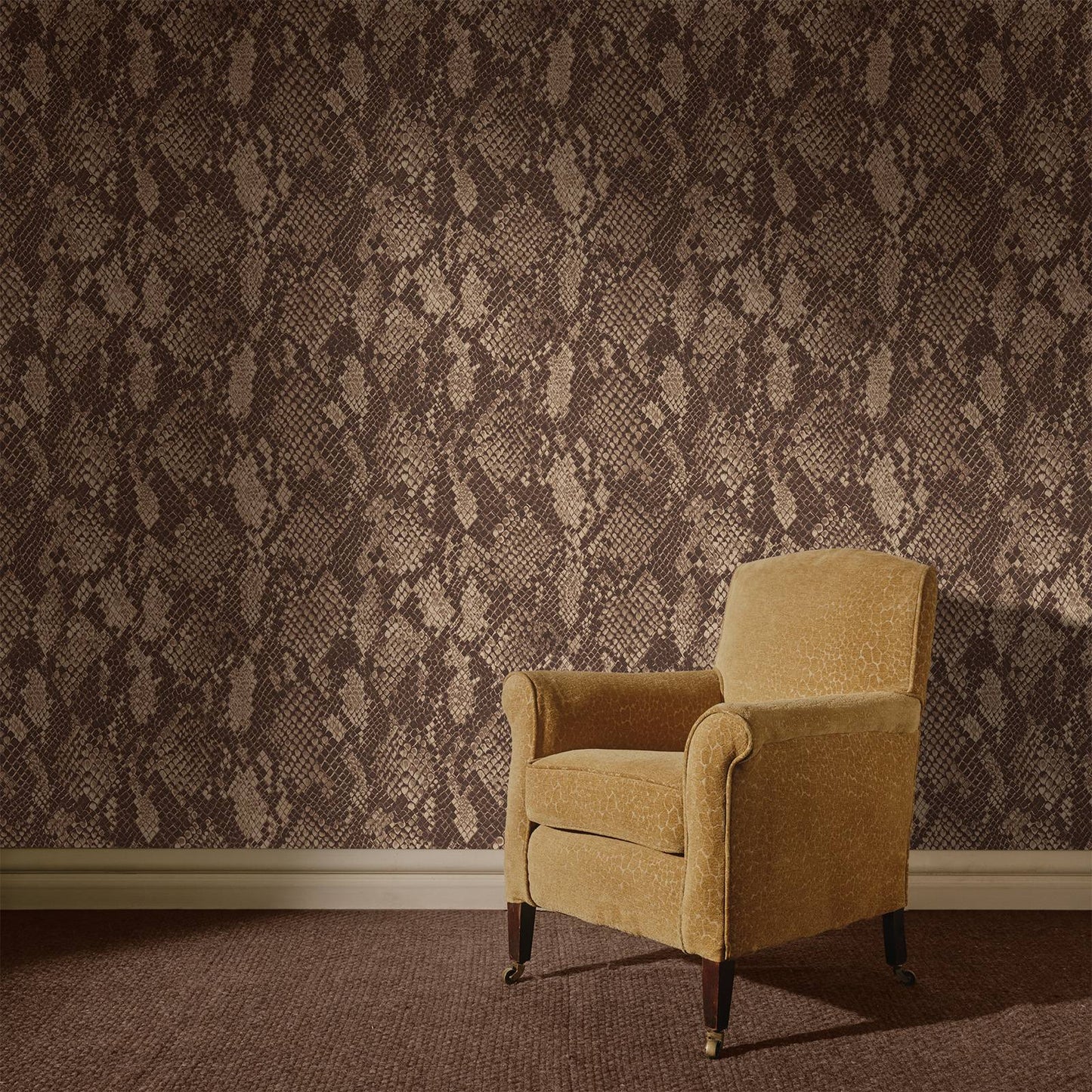 Cobra Wallpaper - Cocoa - House of Hackney - 1-WA-COB-DI-CHO-XXX - Morris Wallpaper
