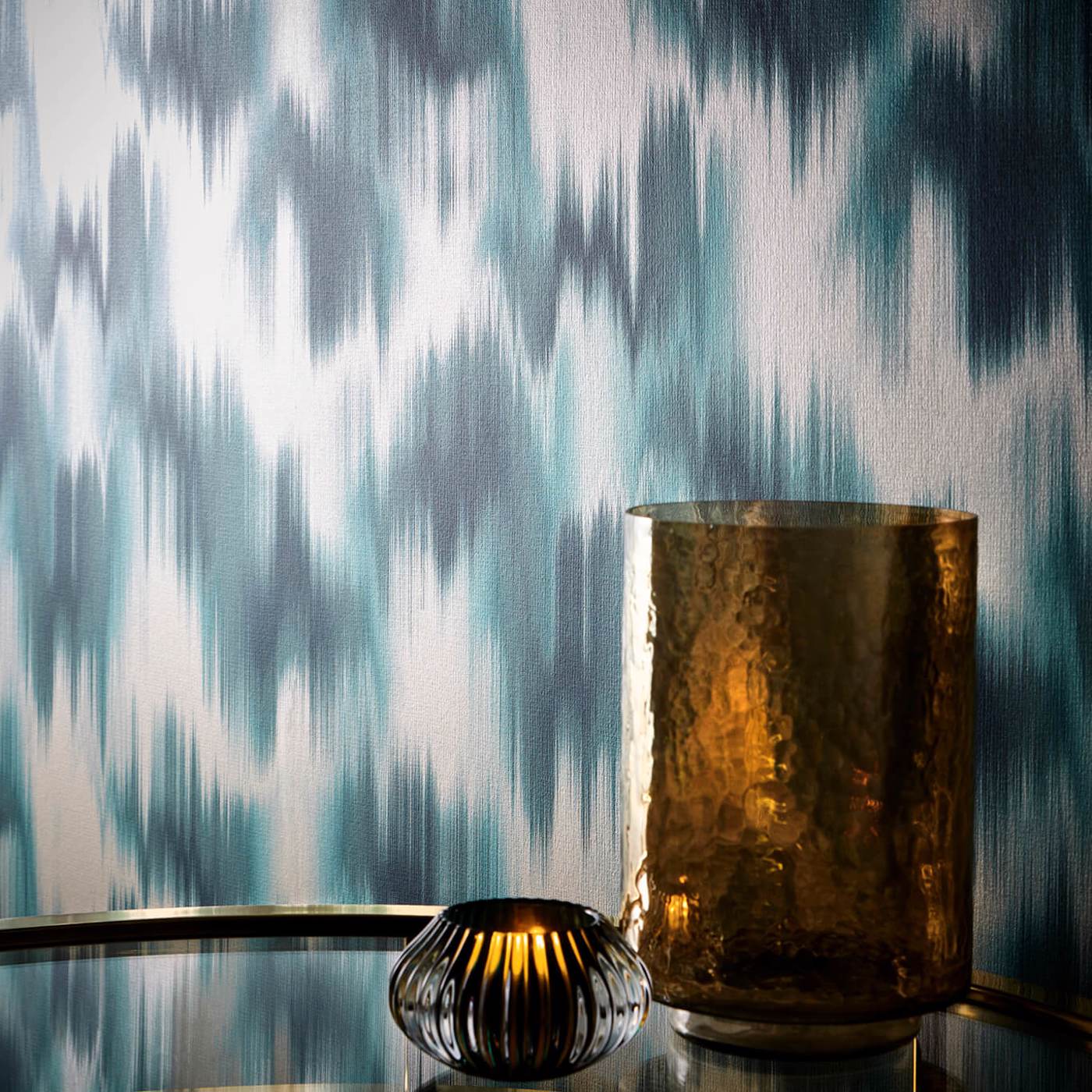 Colorante Wallpaper - Teal - Clarke & Clarke - W0165/03 - Morris Wallpaper