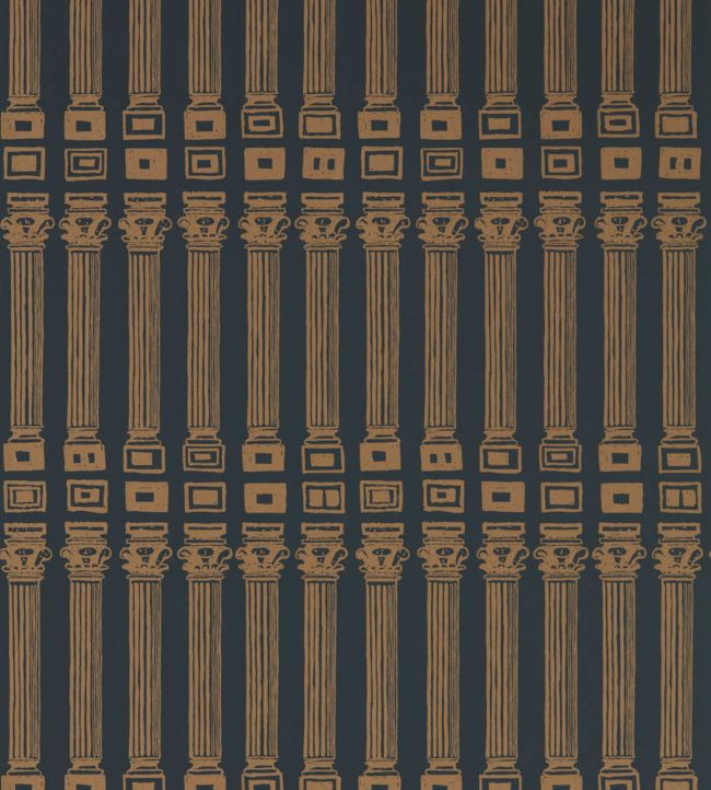 Columns Wallpaper - Vine Black/Antique Gold - ZPLW312969 - Zoffany - Morris Wallpaper