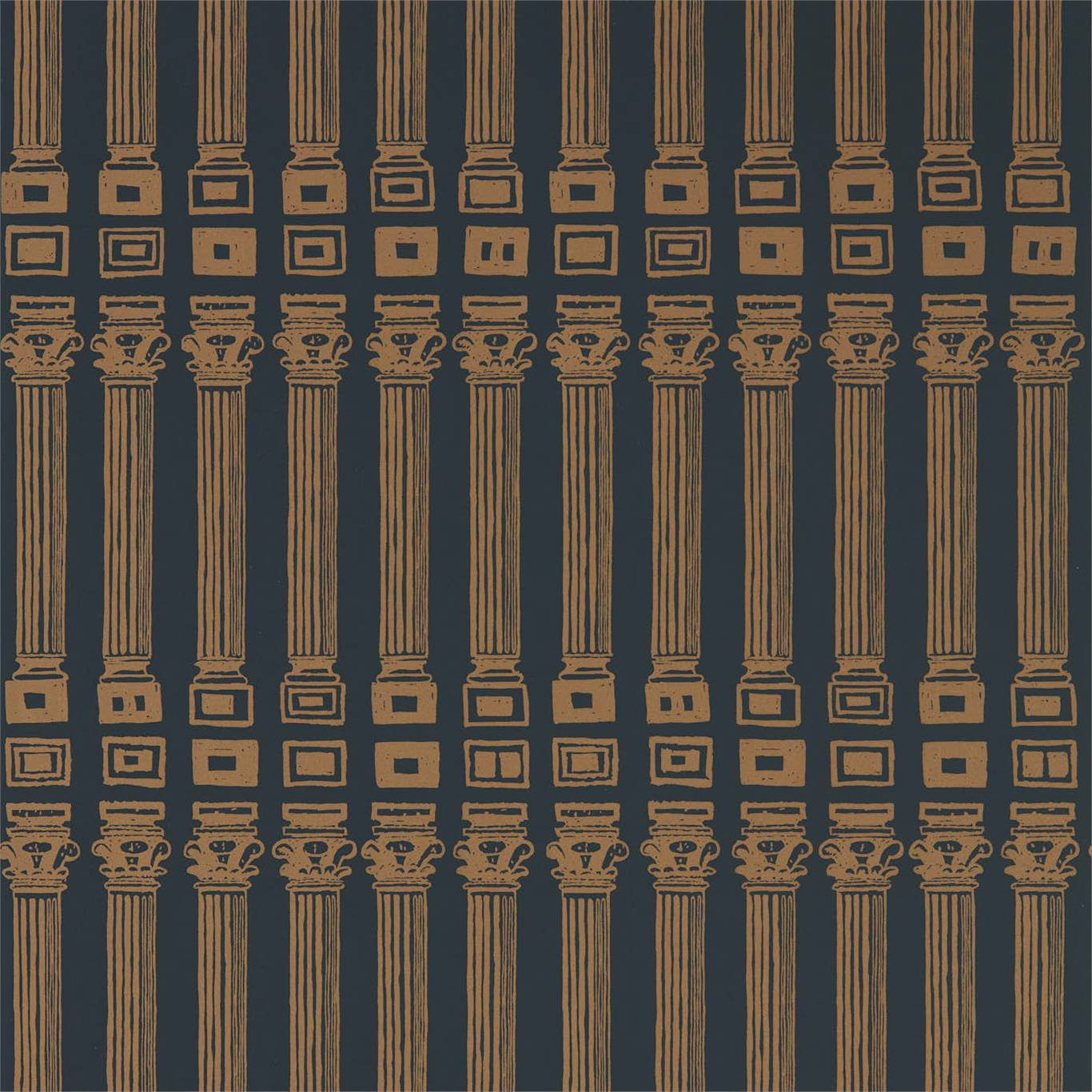 Columns Wallpaper - Vine Black/Antique Gold - ZPLW312969 - Zoffany - Morris Wallpaper